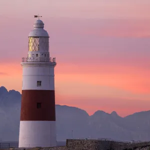 Europa Point Lighthouse, Gibraltar, Mediterranean, Europe