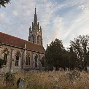 Evening light sets over All Saints Church, Marlow, Buckinghamshire, England, United Kingdom, Europe