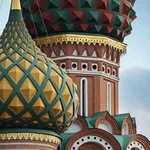 Exterior detail of St. Basils Cathedral, Red Square, UNESCO World Heritage Site