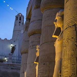 The First Court, Luxor Temple, UNESCO World Heritage Site, Luxor, Egypt, North Africa