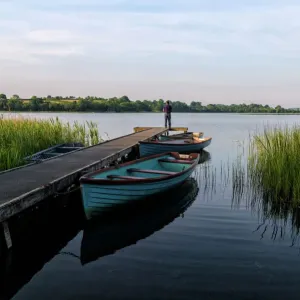 Print of a Fisherman on Upper Lough Erne