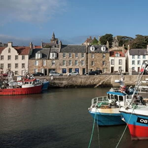 Fishing boats in the harbour at Pittenweem, east coast, Fife, Scotland, United Kingdom, Europe