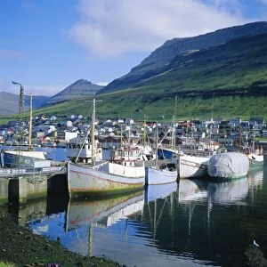 Fishing boats, Klaksvik, Faroe Islands, a self-governing dependancy of Denmark, Europe