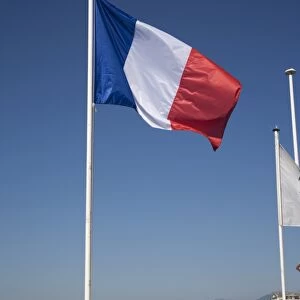 French flag, Nice, Alpes Maritimes, Provence, Cote d Azur, French Riviera