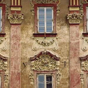 Gabler House facade, Cheb, West Bohemia, Czech Republic, Europe