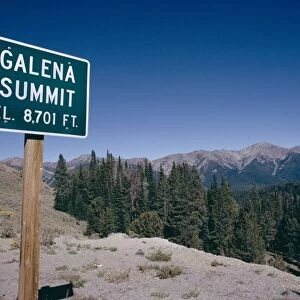 Galena summit view with sign