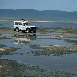 Game viewing from Landrover, Ngorongoro Crater, UNESCO World Heritage Site