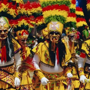 Print of La Diablada Dance in Oruro, Bolivia Print of La Diablada Dance in Oruro, Bolivia