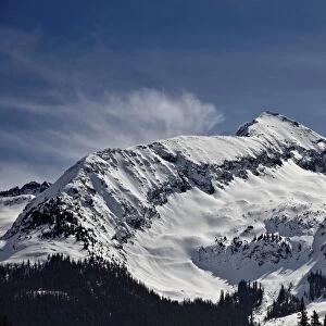 Hazleton Mountain in the winter, San Juan Mountains, Colorado, United States of America, North America