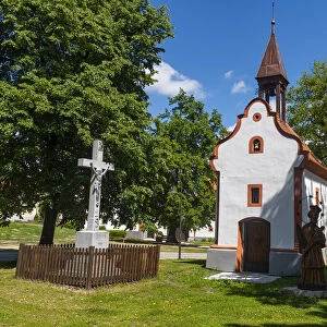 The historic village of Holasovice, UNESCO World Heritage Site, South Bohemia