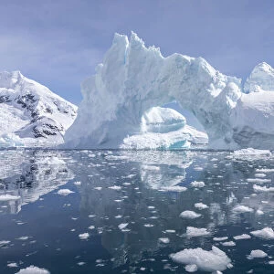 Detail of an iceberg in Paradise Bay, Antarctica, Polar Regions