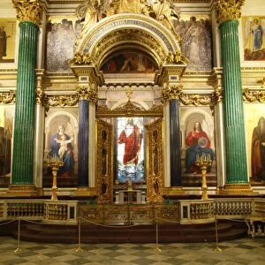 The Iconostasis, St. Issacs Cathedral, St. Petersburg, Russia, Europe
