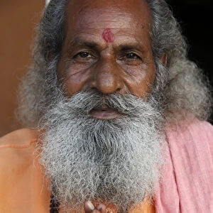 Indian sadhu in Vrindavan, Uttar Pradesh, India, Asia