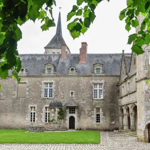 Inner Courtyard Print of Chateau de Talcy Inner Courtyard Print of Chateau de Talcy