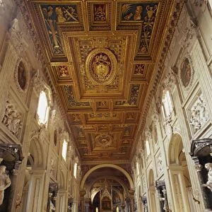 Interior of San Giovanni in Laterano Basilica, Rome, Lazio, Italy, Europe