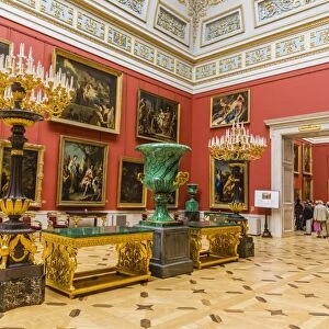 Interior view of the Winter Palace, The Hermitage, UNESCO World Heritage Site, St. Petersburg, Russia, Europe