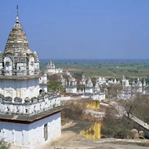 Jain temples on hillside, Sonagiri, Madhya Pradesh state, India, Asia