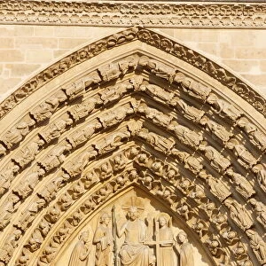 Last Judgment gate tympanum, west front, Notre Dame Cathedral, UNESCO World Heritage Site