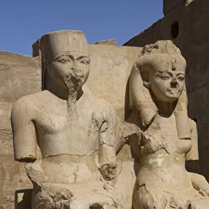 Only known statue of King Tutankhamun and wife, Luxor Temple, UNESCO World Heritage Site