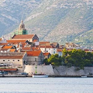 Korcula Town and St. Marks Cathedral, Korcula Island, Dalmatian Coast, Adriatic, Croatia, Europe
