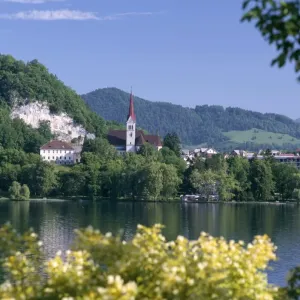 Lake Bled Print, a serene Slovenian landscape Lake Bled Print, a serene Slovenian landscape
