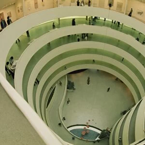 Large atrium within the Guggenheim Museum
