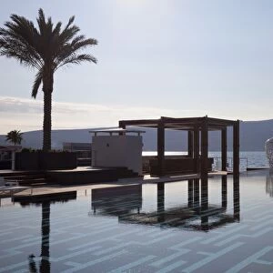 The Lido Mar swimming pool at the newly developed Marina in Porto Montenegro