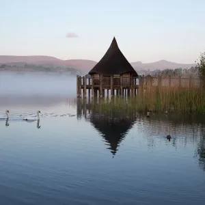 Llangorse Lake Print in Morning Mist Llangorse Lake Print in Morning Mist