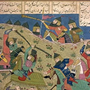 Manuscript showing battle