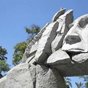 Maphuce statue, Plaza de Armas, Santiago de Chile, Chile, South America