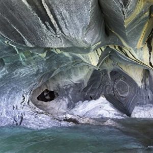 Marble Caves Sanctuary caused by water erosion, General Carrera Lake
