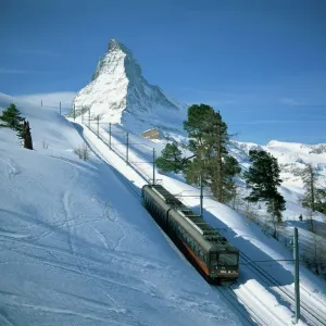 The Matterhorn Print, a mountain landscape in Switzerland The Matterhorn Print, a mountain landscape in Switzerland