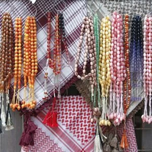 Middle Eastern scarves and beads, Doha, Qatar, Middle East