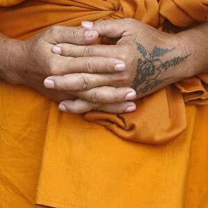 Monk in Wat Khao Takiab, Hua Hin, Thailand, Southeast Asia, Asia
