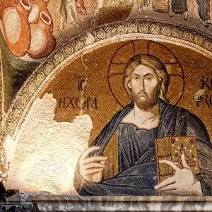 Mosaic of the Christ as The Land of the Living in the Esonarthex, Church of the Holy Saviour in Chora (Kariye Camii), Istanbul, Turkey, Europe