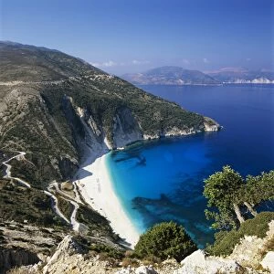Myrtos Beach, north-west coast, Kefalonia, Ionian Islands, Greek Islands, Greece, Europe