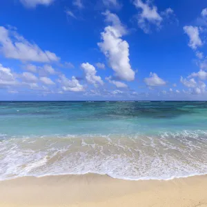 Nisbet Beach, turquoise sea, Nevis, St. Kitts and Nevis, West Indies, Caribbean, Central