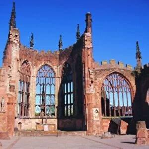 Old Cathedral (Bombed in 2nd World War), Coventry, Warwickshire, UK
