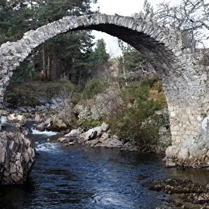 Old packhorse bridge near Forres, Morayshire, Scotland, United Kingdom, Europe