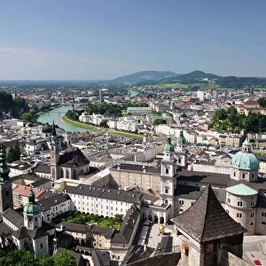 Old Town seen from fortress Hohensalzburg, Salzburg, Austria, Europe