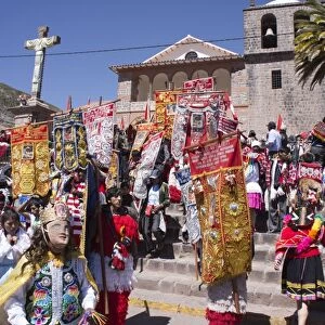 Religious festival in preparation for the Corpus Christi festival, Urcos, Peru, South America