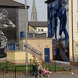 Free Derry Corner Republican Murals Print, Northern Ireland