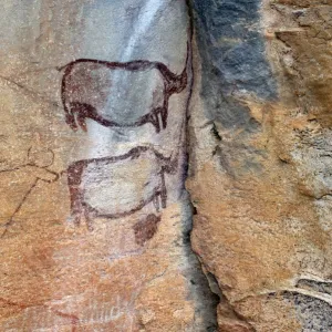 Rock paintings approx. 4000 years old, Tsodilo Hills, UNESCO World Heritage Site