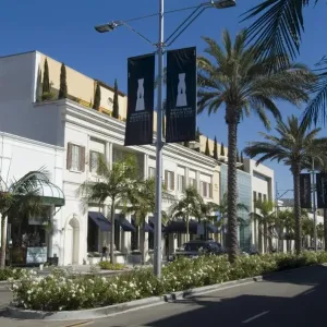Rodeo Drive Print: Beverly Hills Luxury Shopping Strip Rodeo Drive Print: Beverly Hills Luxury Shopping Strip