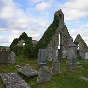 Ruins of 17th century Balnakeil Church, Durness, Highlands, Scotland, United Kingdom, Europe