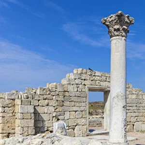 Ruins of Ancient City of Khersoness, Ancient theatre, Sevastopol, Crimea, Ukraine, Europe