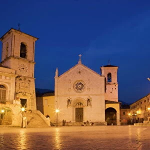 Saint Benedict Square, Norcia, Umbria, Italy, Europe
