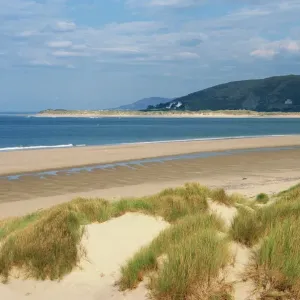 Sand Dunes Print, Borth Beach Landscape Sand Dunes Print, Borth Beach Landscape