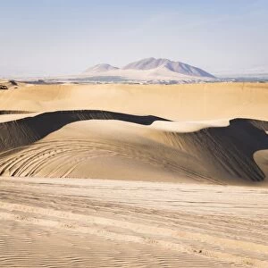 Sand dunes in the desert at Huacachina, Ica Region, Peru, South America