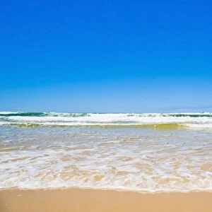 Sand sea and sky of Seventy Five Mile Beach, Fraser Island, UNESCO World Heritage Site, Queensland, Australia, Pacific